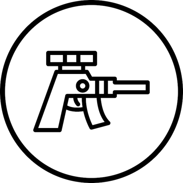 Vector estilo del icono del rifle de francotirador