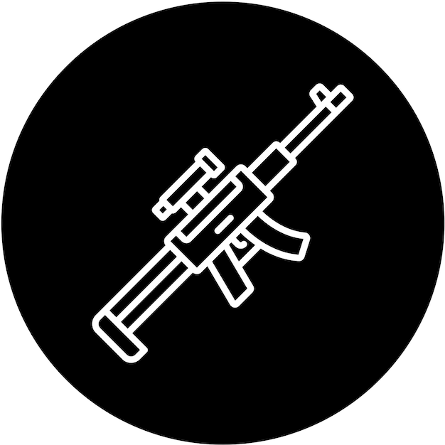 Estilo del icono del rifle de francotirador