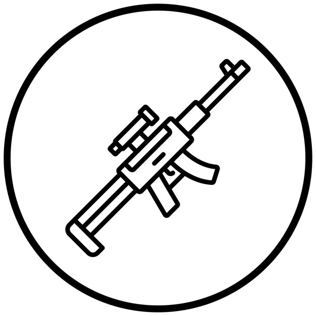 Estilo del icono del rifle de francotirador