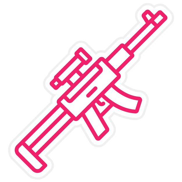 Estilo del icono del rifle de francotirador