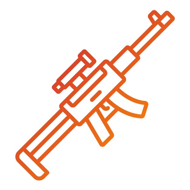 Estilo del icono del rifle de francotirador