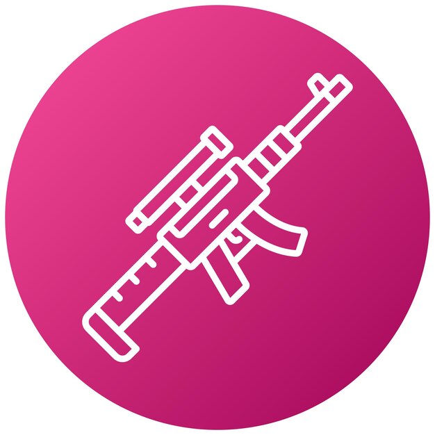 Estilo del icono del rifle de francotirador
