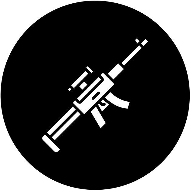 Estilo del icono del rifle de francotirador