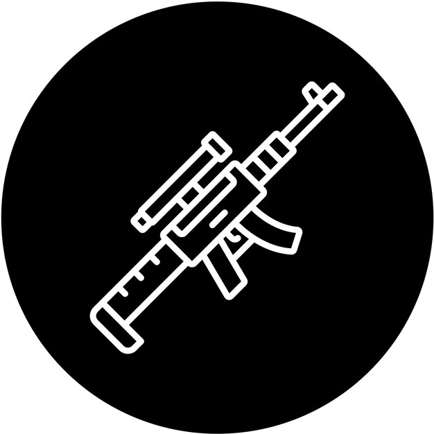 Estilo del icono del rifle de francotirador