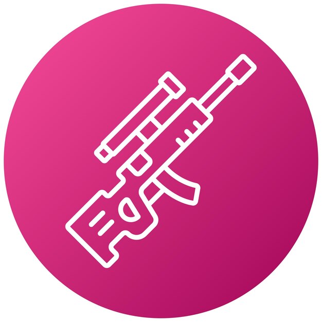 Estilo del icono del rifle de tirador designado