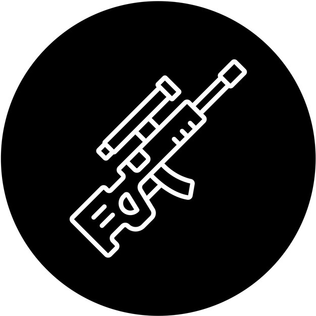 Estilo del icono del rifle de tirador designado