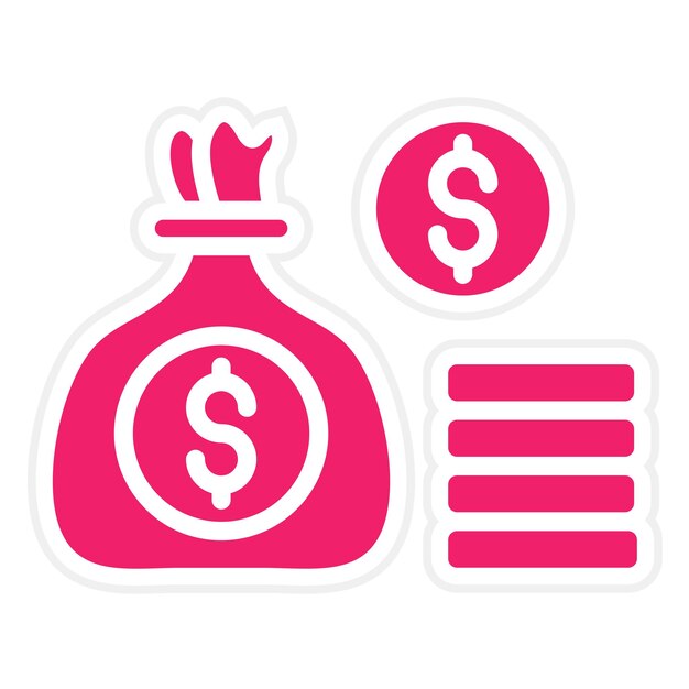 Estilo del icono de riqueza del diseño vectorial