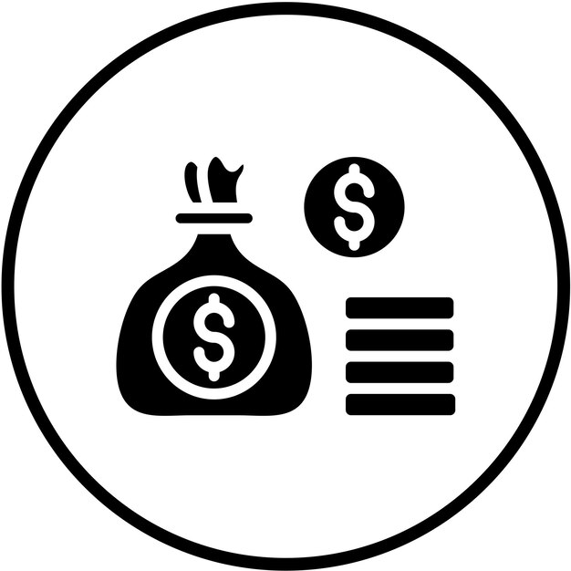 Estilo del icono de riqueza del diseño vectorial