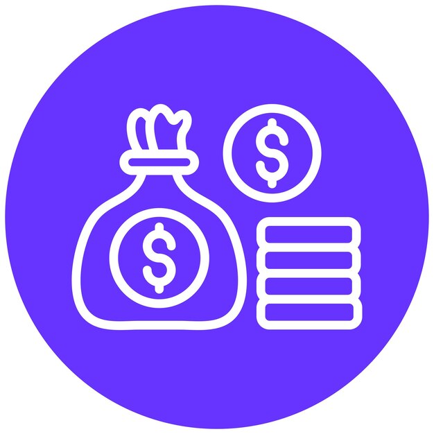 Estilo del icono de riqueza del diseño vectorial