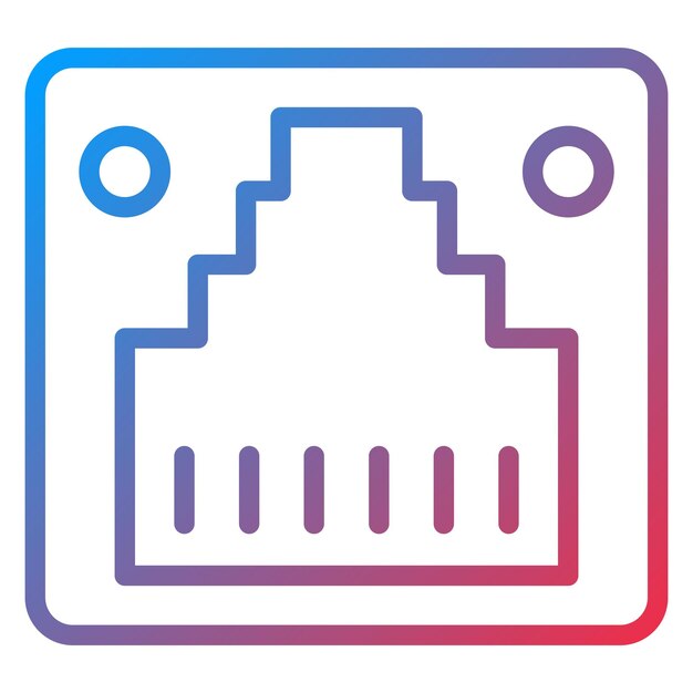 Vector estilo del icono rj45