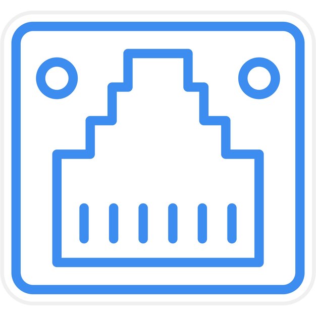 Vector estilo del icono rj45