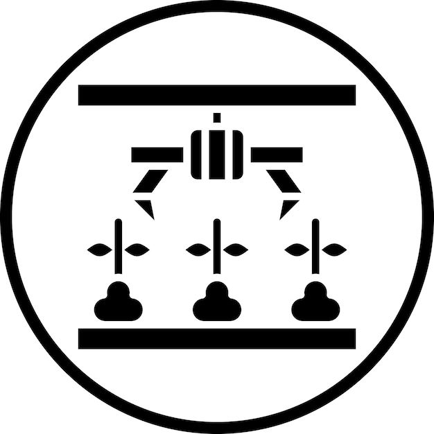Estilo de icono de robot agrícola de diseño vectorial