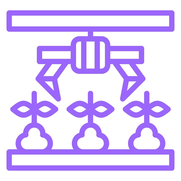 Estilo de icono de robot agrícola de diseño vectorial