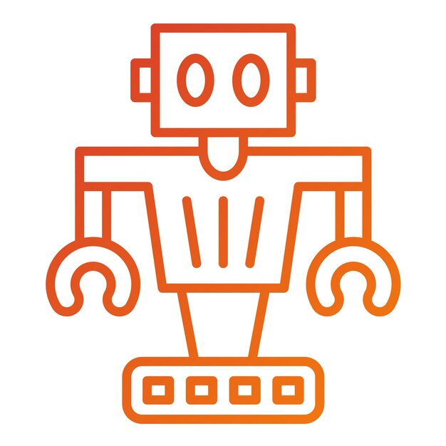 Estilo de icono de robot autónomo de diseño vectorial