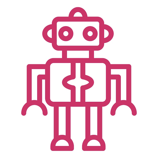 Estilo del icono del robot de diseño vectorial