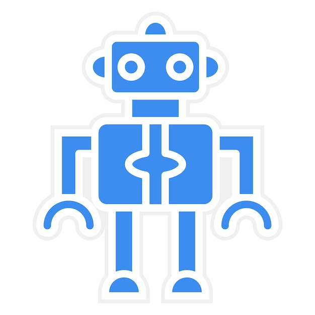Estilo del icono del robot de diseño vectorial