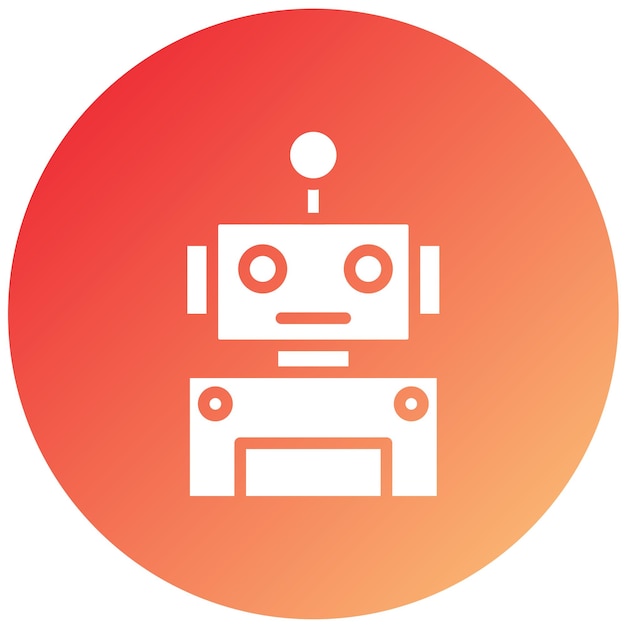 Estilo del icono del robot de diseño vectorial