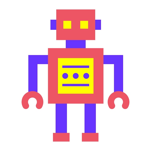 Estilo del icono del robot de diseño vectorial