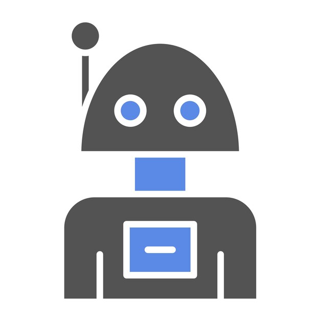 Estilo del icono del robot de diseño vectorial