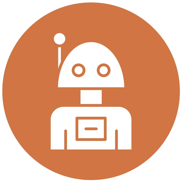 Estilo del icono del robot de diseño vectorial