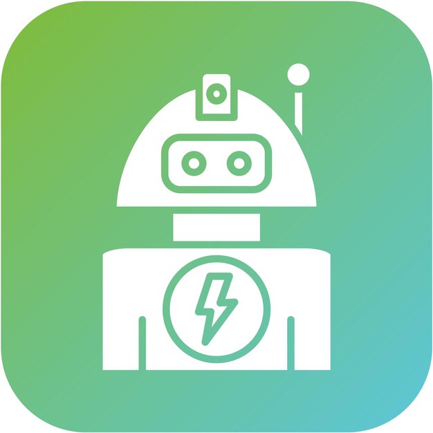 Estilo del icono del robot de diseño vectorial