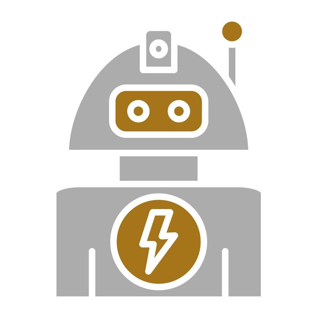 Estilo del icono del robot de diseño vectorial