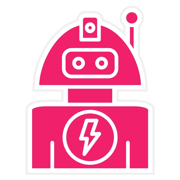 Estilo del icono del robot de diseño vectorial