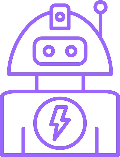 Estilo del icono del robot de diseño vectorial