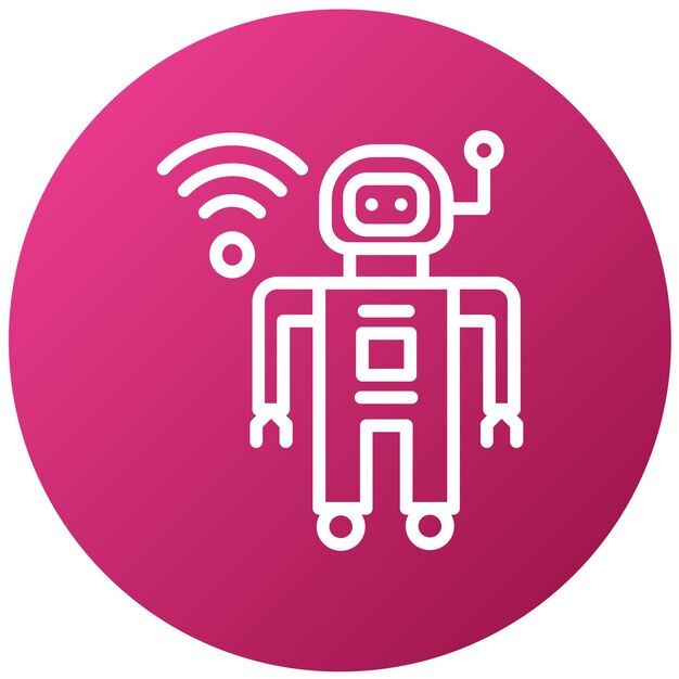 Estilo del icono del robot de diseño vectorial