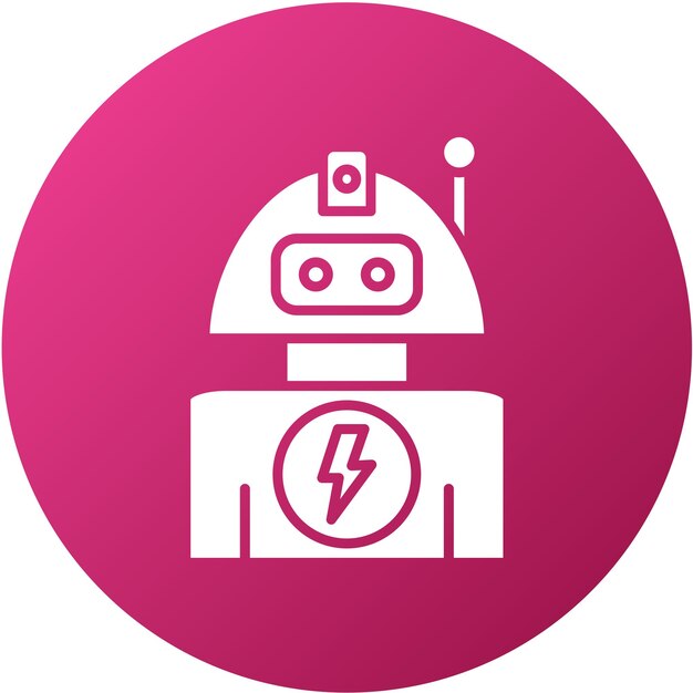 Estilo del icono del robot de diseño vectorial