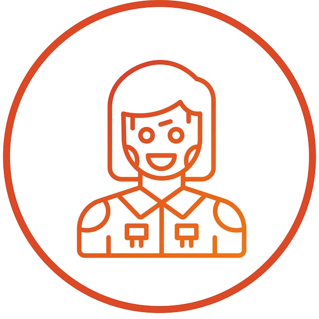 Estilo de icono de robot humanoide de diseño vectorial