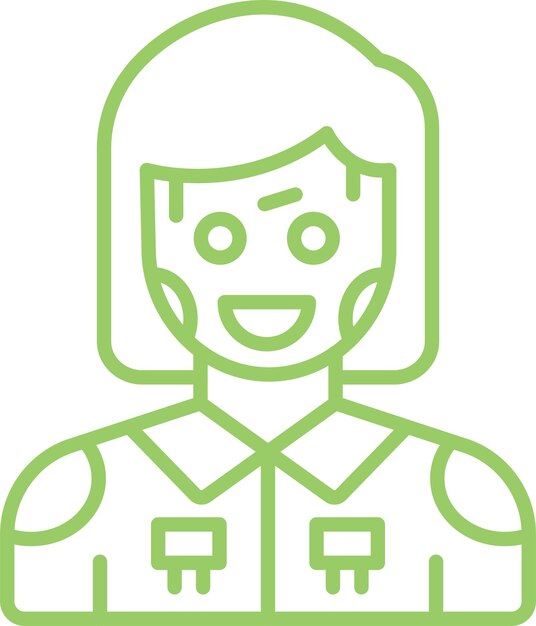 Estilo de icono de robot humanoide de diseño vectorial