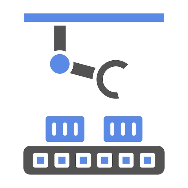 Estilo de icono de robot industrial de diseño vectorial