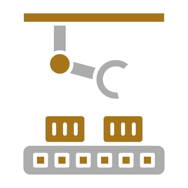 Estilo de icono de robot industrial de diseño vectorial