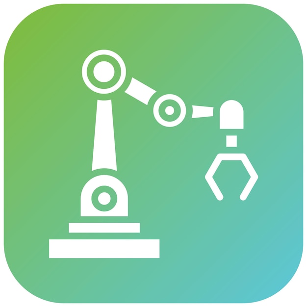 Estilo de icono de robot industrial de diseño vectorial