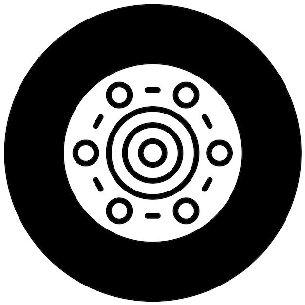 Estilo del icono del rodamiento de la rueda de diseño vectorial