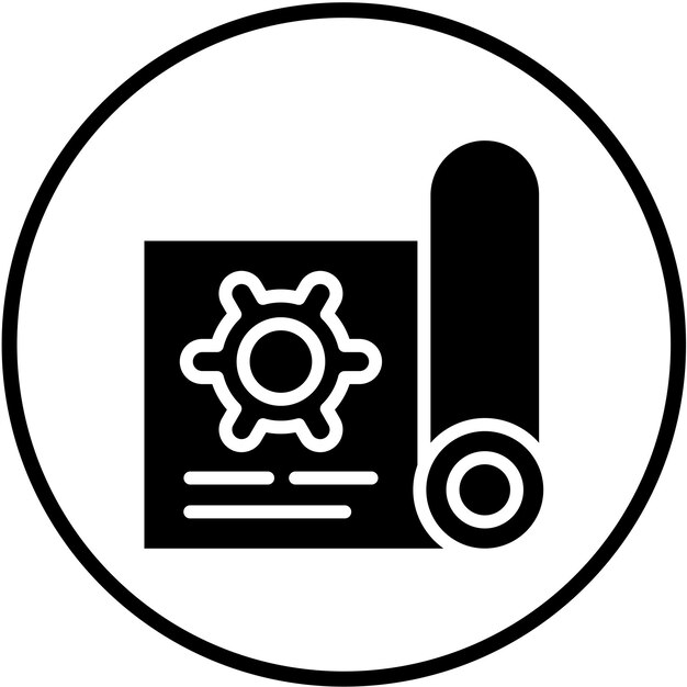 Estilo del icono del rollo de diseño vectorial