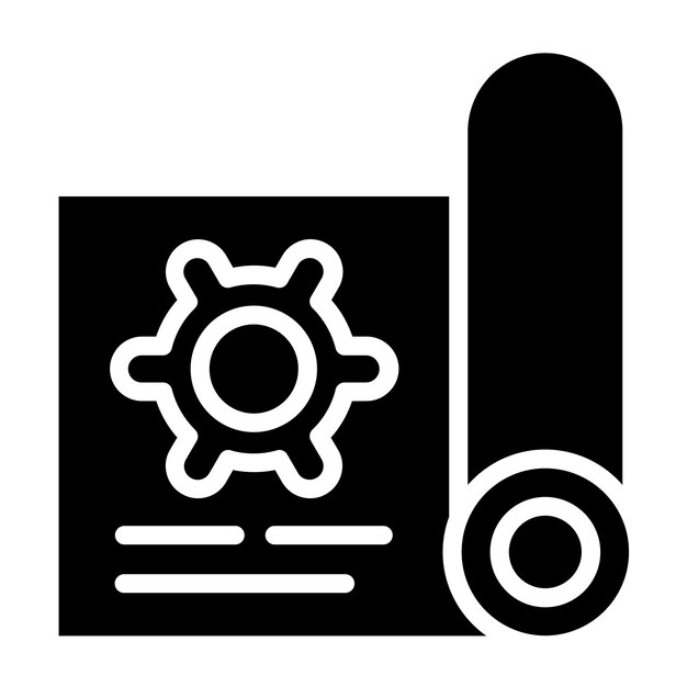 Estilo del icono del rollo de diseño vectorial