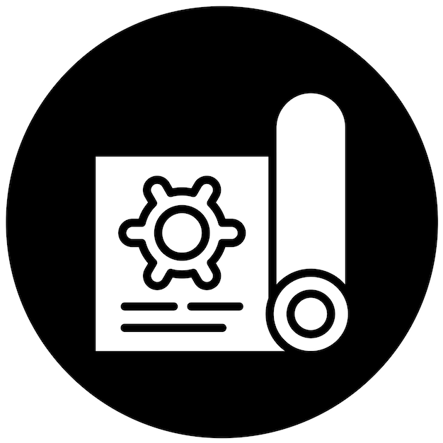 Estilo del icono del rollo de diseño vectorial
