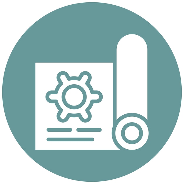 Estilo del icono del rollo de diseño vectorial