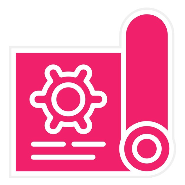 Estilo del icono del rollo de diseño vectorial
