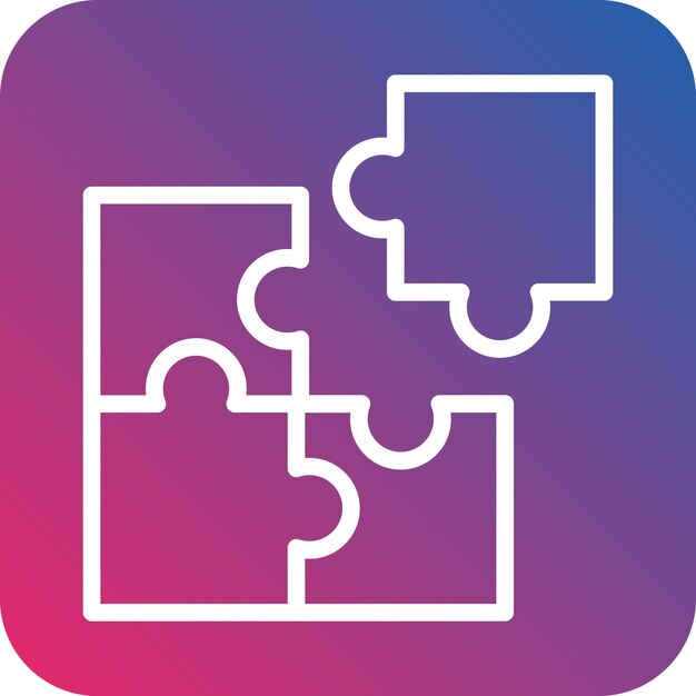 Estilo de icono de rompecabezas de diseño vectorial