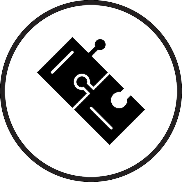 Estilo de icono de rompecabezas de diseño vectorial