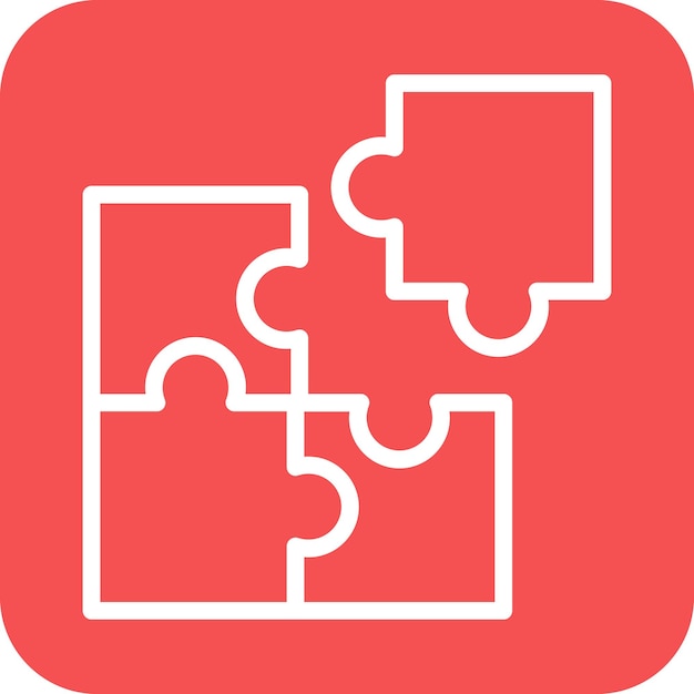 Estilo de icono de rompecabezas de diseño vectorial