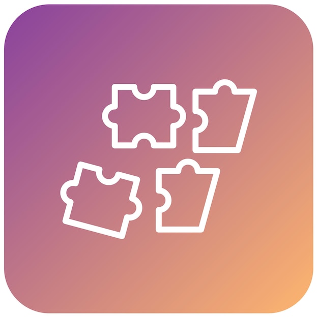 Estilo de icono de rompecabezas de diseño vectorial