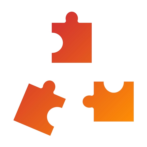Estilo de icono de rompecabezas de diseño vectorial