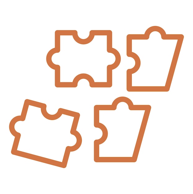 Estilo de icono de rompecabezas de diseño vectorial