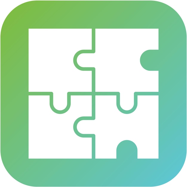 Estilo de icono de rompecabezas de diseño vectorial