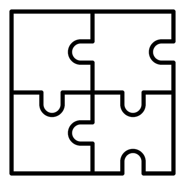 Estilo de icono de rompecabezas de diseño vectorial