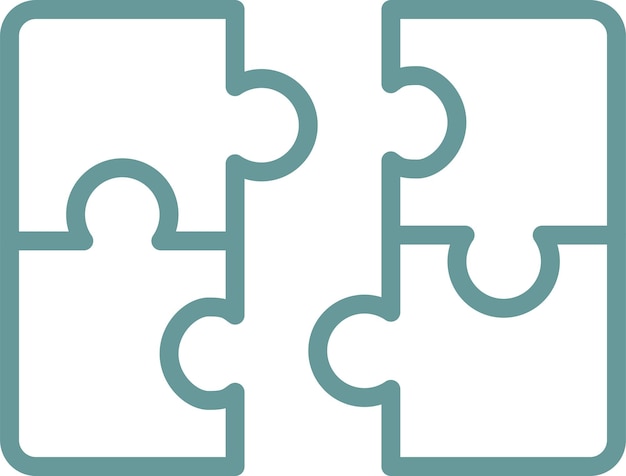 Estilo del icono del rompecabezas de solución de diseño vectorial